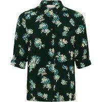 Geblümte Bluse mit Knopfleiste