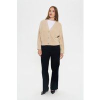 Kastenförmige Strickjacke mit Knöpfen