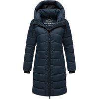 Gesteppter, mittellanger Puffer-Mantel mit Kapuze