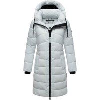 Gesteppter, mittellanger Puffer-Mantel mit Kapuze