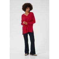 Oversize Strickpullover mit V-Ausschnitt