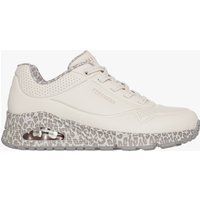 Skechers Uno - Safari Time Damen Freizeitschuhe Natur Duraleather / Off White Leopard