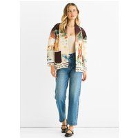 Leichte Steppjacke mit Schokoladenwasser-Druck