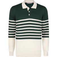 Gestreiftes Langarm-Poloshirt