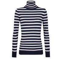 Gestreiftes Langarmshirt mit Rollkragen