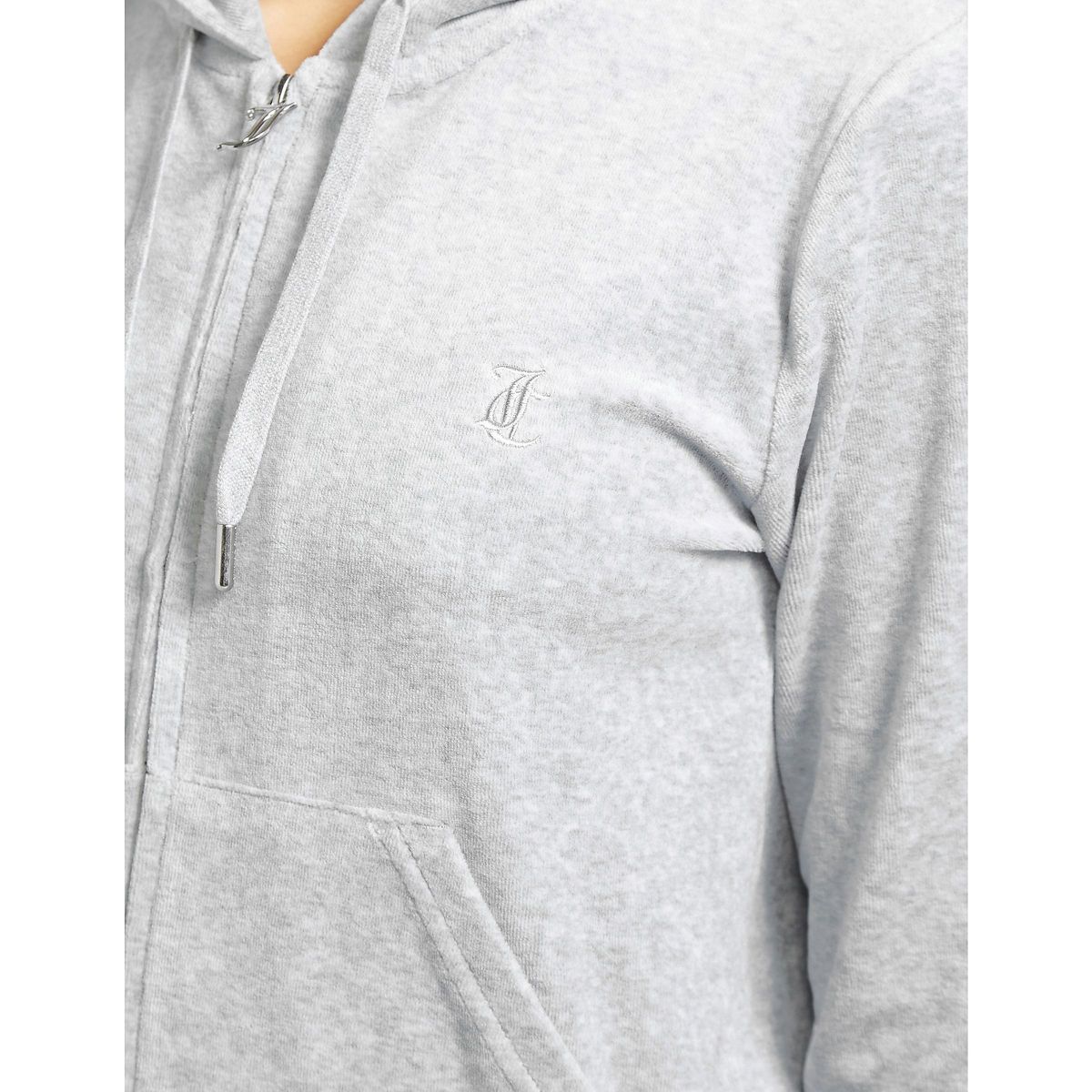 Ikonische Velours-Kapuzenjacke mit Reißverschluss