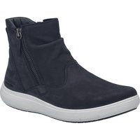 Schwarze Lederstiefelette mit Reißverschluss