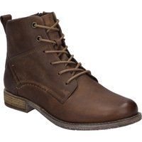 Leder-Schnürstiefelette