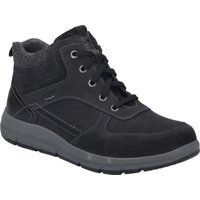 Herren Leder Stiefelette in Schwarz