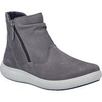 Leder-Stiefelette mit seitlichem Reißverschluss