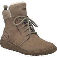 Klassische Leder-Stiefelette mit Plüschfutter