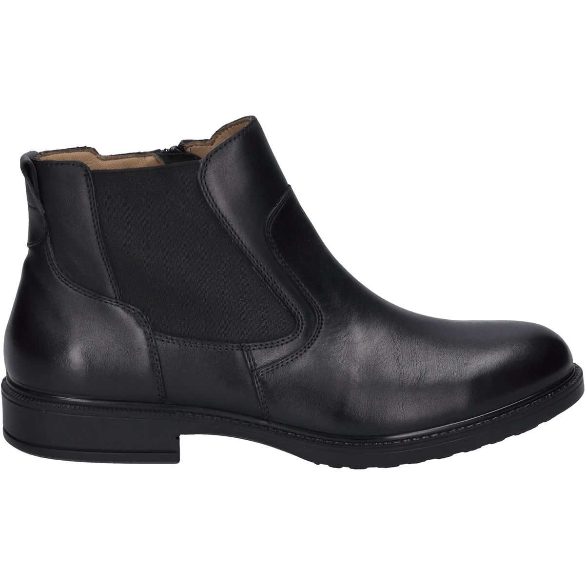 Klassische Leder-Stiefeletten mit Reißverschluss