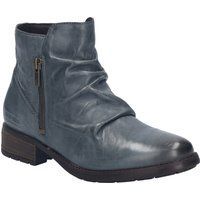 Leder-Stiefelette mit Reißverschlussdetail