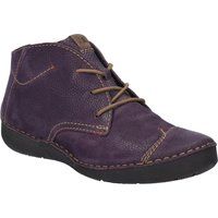 Lila Leder Stiefelette mit Schnürsenkeln