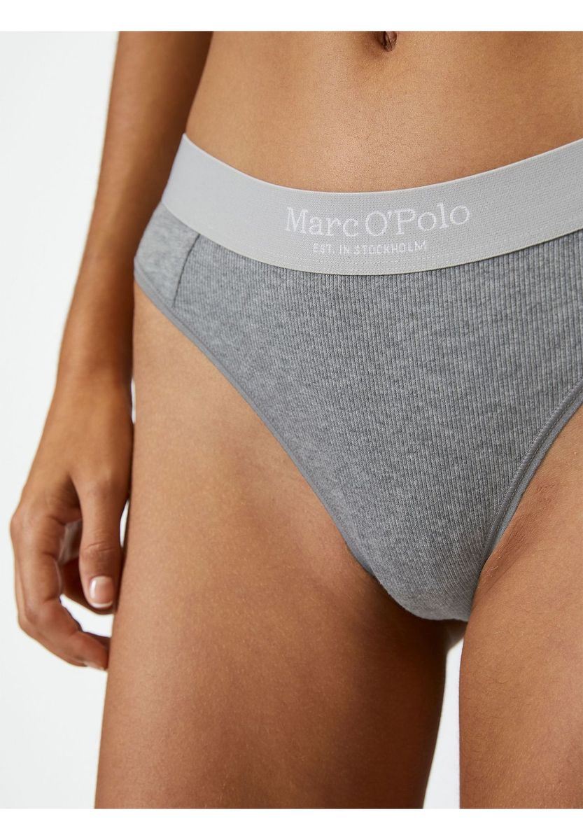 Gerippte Baumwollmischung Slips Doppelpack