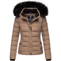 Warme gefütterte Winterjacke mit Kunstfell