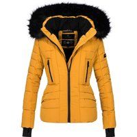 Warme Winter Steppjacke mit Fellkapuze