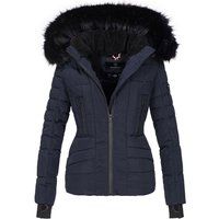 Warme Winter Steppjacke mit Fellkapuze