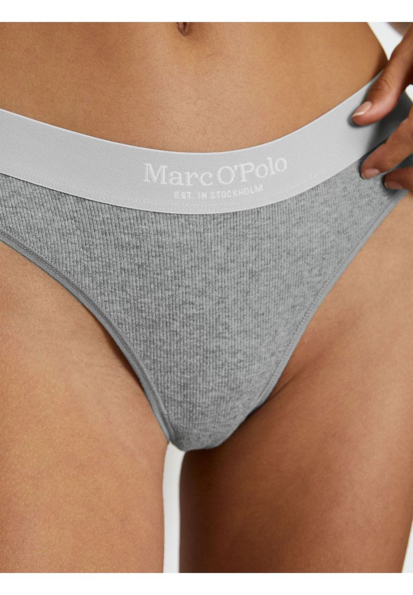 Gerippte Bio-Baumwoll-Tanga-Slips