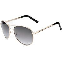 Metall-Aviator-Sonnenbrille mit Strasssteinen