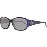 Blaue Sonnenbrille mit Leopardenmuster