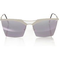 Moderne geometrische silberne Sonnenbrille