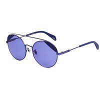 Runde Sonnenbrille Metallrahmen Lila Gläser