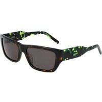 Retro Quadratische Sonnenbrille mit gemusterten Bügeln