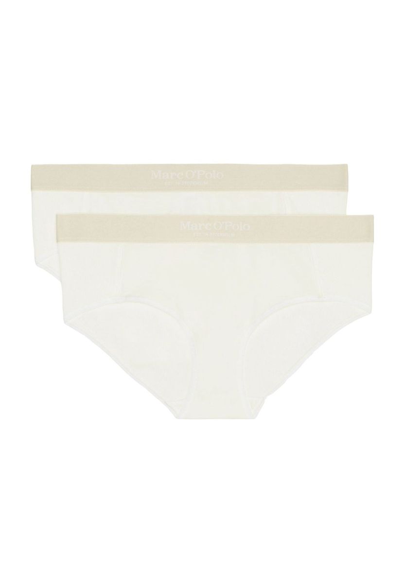 Gerippte Hipster-Slips mit Logo-Bund