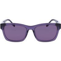 Rechteckige Sonnenbrille mit lila Rahmen