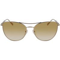 Cat-Eye Sonnenbrille mit goldenem Metallrahmen