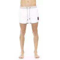Klassische, einfarbige Badeshorts mit Logo