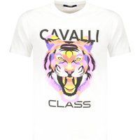 Baumwoll T-Shirt mit Tigergrafik-Print