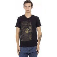 Medusa Grafik V-Ausschnitt T-Shirt