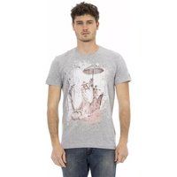 Graues T-Shirt mit Grafikdruck im Freizeitstil