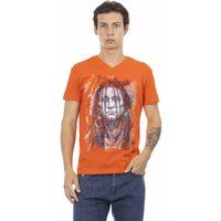 V-Ausschnitt T-Shirt mit Grafikprint