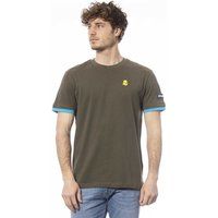 Herren Olivgrünes Baumwoll-T-Shirt