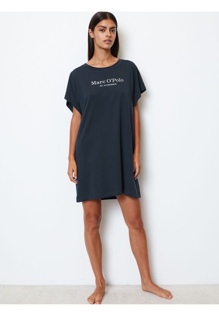 Nachthemd mit lockerer Passform und Logo
