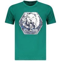Baumwoll-T-Shirt mit Löwenkopf-Grafik