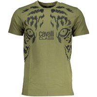 Herren Tiger Print Rundhals T-Shirt
