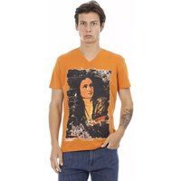 V-Ausschnitt T-Shirt mit Grafikdruck