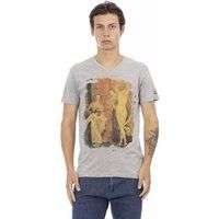 V-Ausschnitt T-Shirt mit Grafikprint