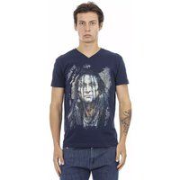 T-Shirt mit Native American Grafik und V-Ausschnitt