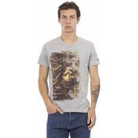 Medusa Grafik T-Shirt mit V-Ausschnitt