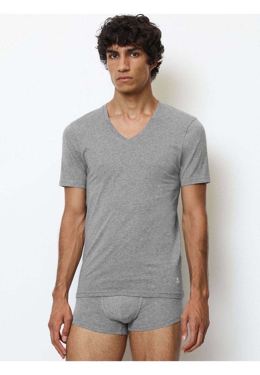 Klassisches V-Ausschnitt Unterhemd Set aus Baumwollmischung