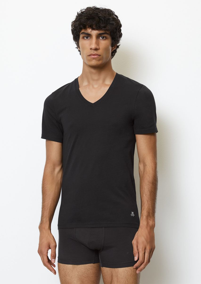 Klassisches Slim-Fit V-Ausschnitt Shirt