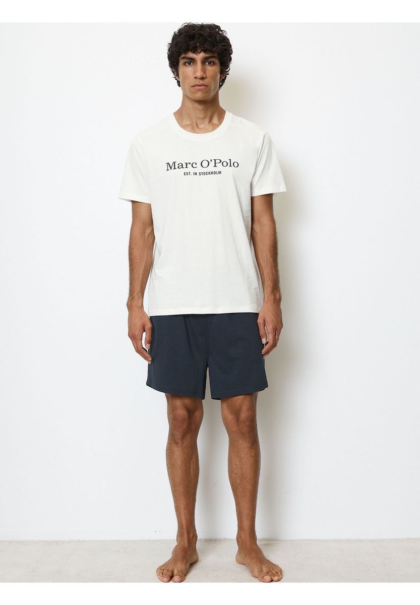 Marc O'Polo Mix & Match Shorty, Jersey-Qualität, atmungsaktiv, für Herren, blau, L