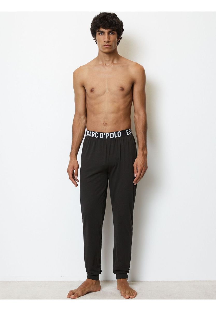 Herren Schlafanzughose aus Bio-Baumwolle mit Logobund