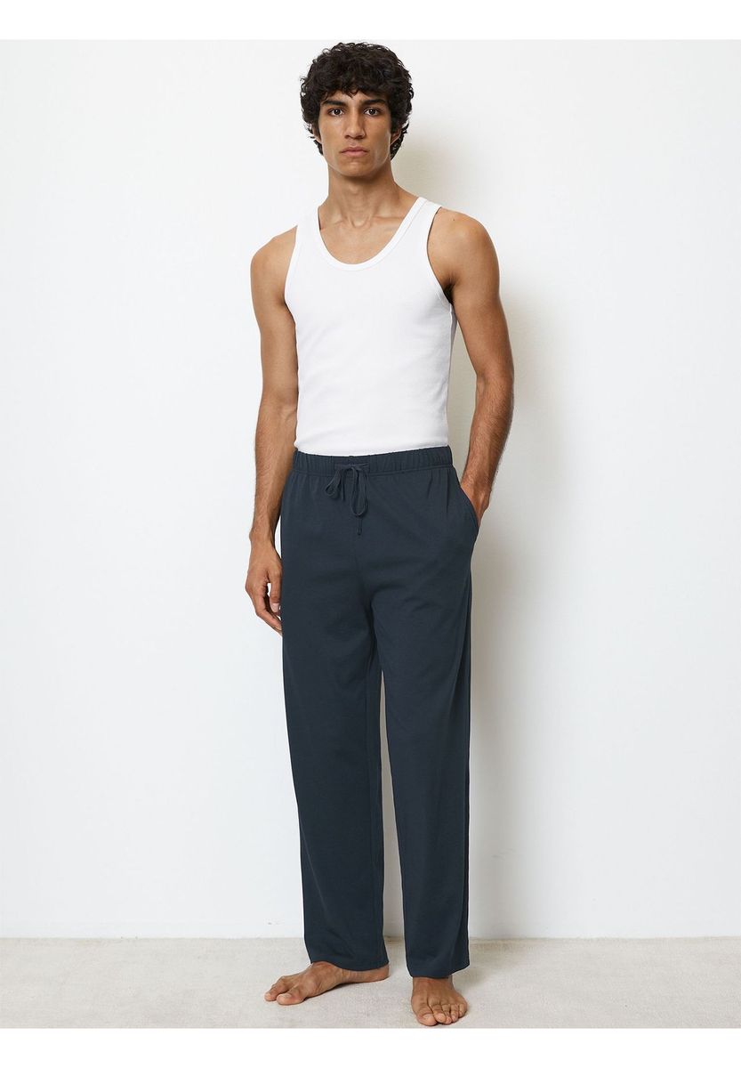 Locker geschnittene Baumwoll-Loungewear-Hose