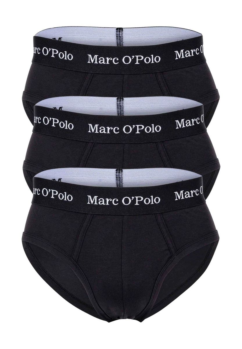 Herren Schwarze Slips mit Logo-Bund